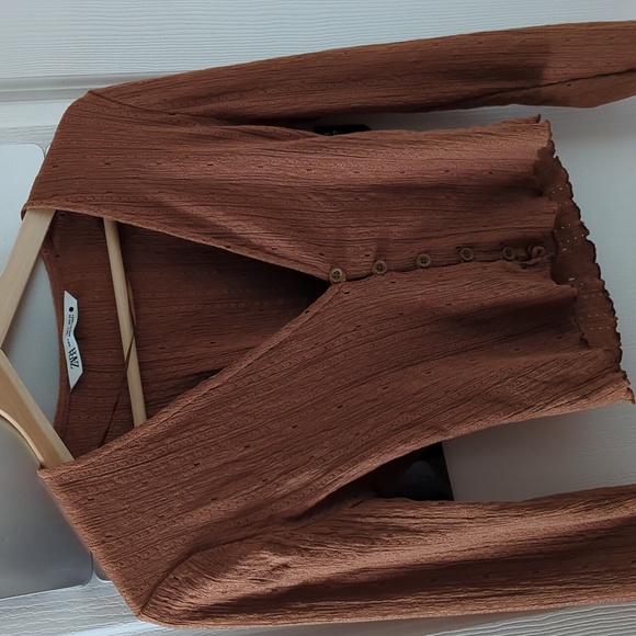 Zara Cardigan Crop Top and Bralette Matching Set - Picture 1 of 2